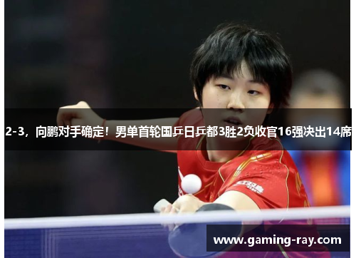 2-3,向鹏对手确定!男单首轮国乒日乒都3胜2负收官16强决出14席